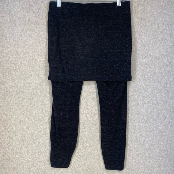 🖤 CAbi Skirted M’Leggings Black Heather Knit Pants - Women’s Small - Picture 3 of 7